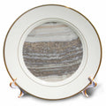 3dRose Uta Naumann Faux Glitter Pattern - Image of Trendy Gray Rock Gemstone Agate and Copper Glitter - Plates