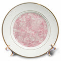 3dRose Uta Naumann Faux Glitter Pattern - Image of Trendy Luxury Rose Quartz Pink Gemstone Agate Geode - Plates
