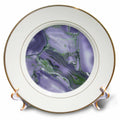 3dRose Uta Naumann Faux Glitter Pattern - Image of Trendy Luxury Dark Purple Violet Quartz Malachite Agate Geode - Plates