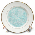 3dRose Uta Naumann Sayings and Typography - Trendy Luxury Blue Teal Quartz Malachite Gemstone Agate Geode - Plates