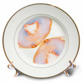 3dRose Uta Naumann Faux Glitter Pattern - Image of Trendy Pink Yellow Agate Gemstone Rock Quartz on White - Plates