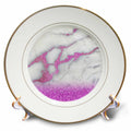 3dRose Uta Naumann Faux Glitter Pattern - Image of Trendy Purple Ultra-Violet Agate Geode Rock Quartz - Plates