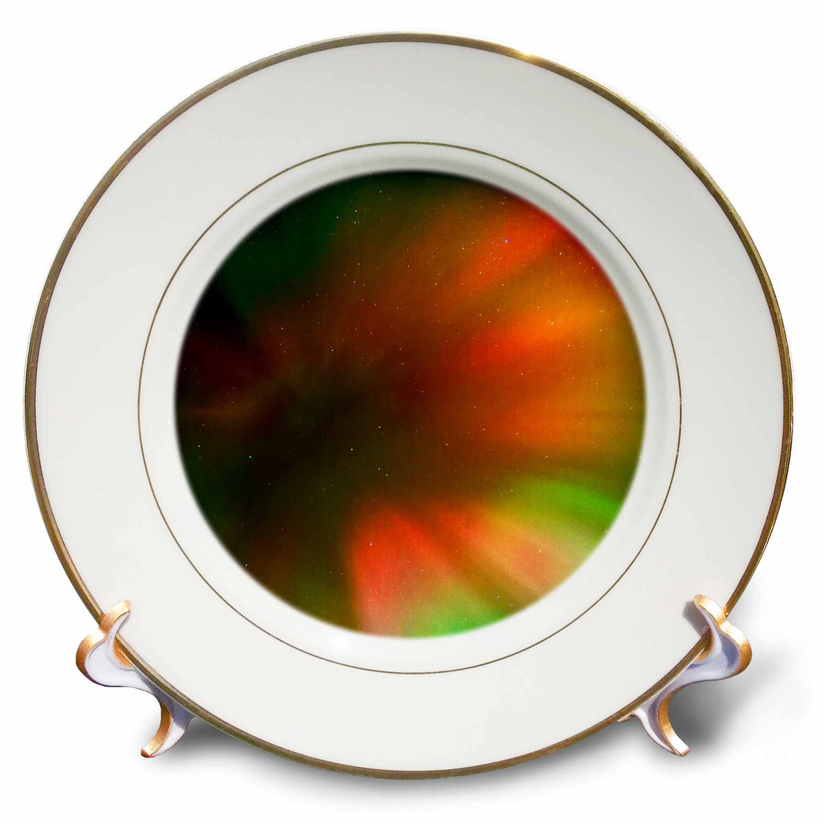 3dRose Canada, Manitoba, Winnipeg. Aurora borealis and stars. - Plates (cp_329748) | Plate | Wiccan Center