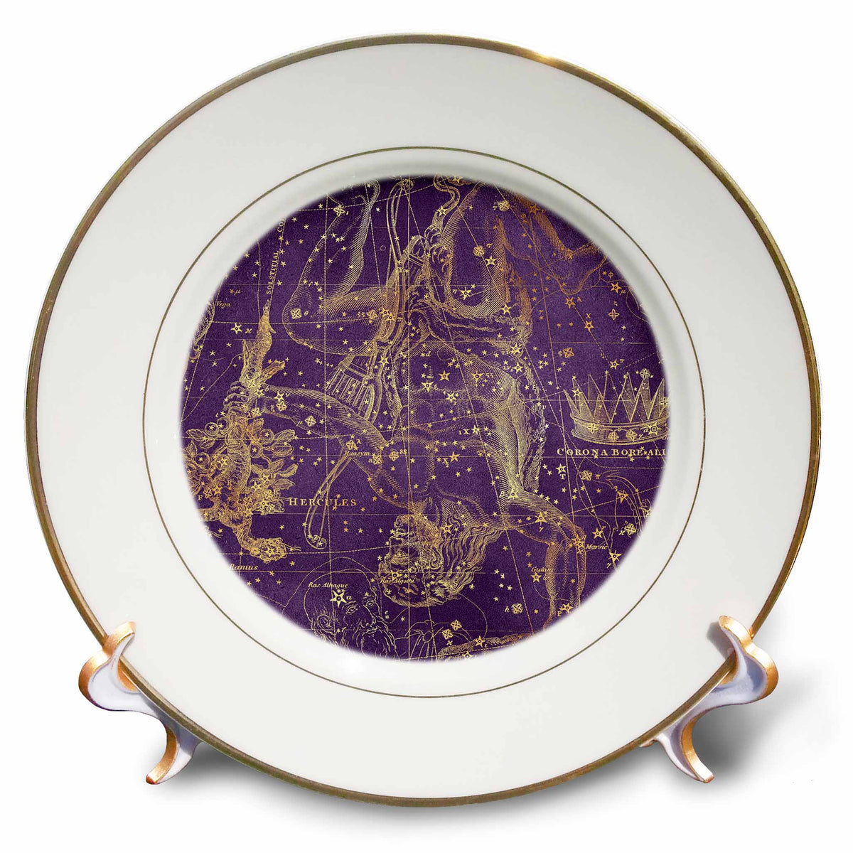 3dRose Vintage Star Map. Constellations of Hercules, Corona Borealis - Plates (cp_353936)