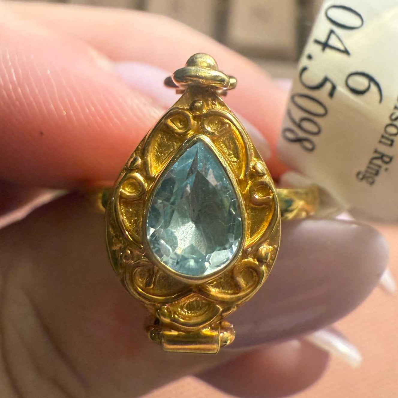 Poison Ring | Sterling Silver & Gold Vermeil Secret Locket Ring | Rings | Wiccan Center