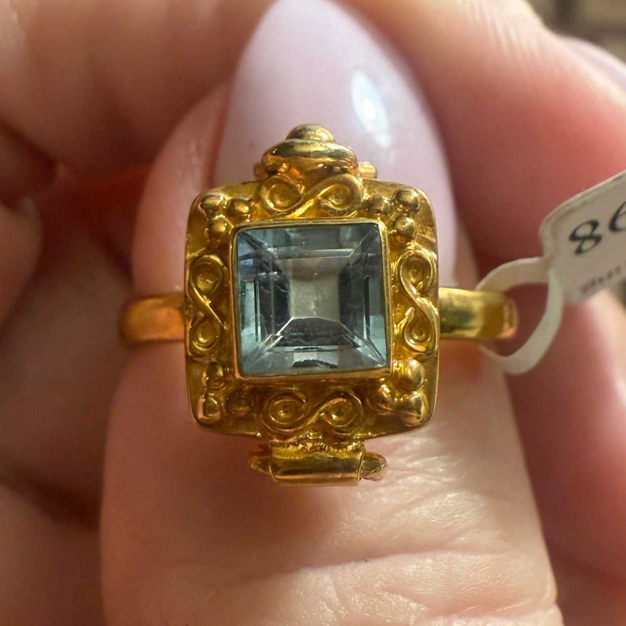 Poison Ring | Sterling Silver & Gold Vermeil Secret Locket Ring | Rings | Wiccan Center