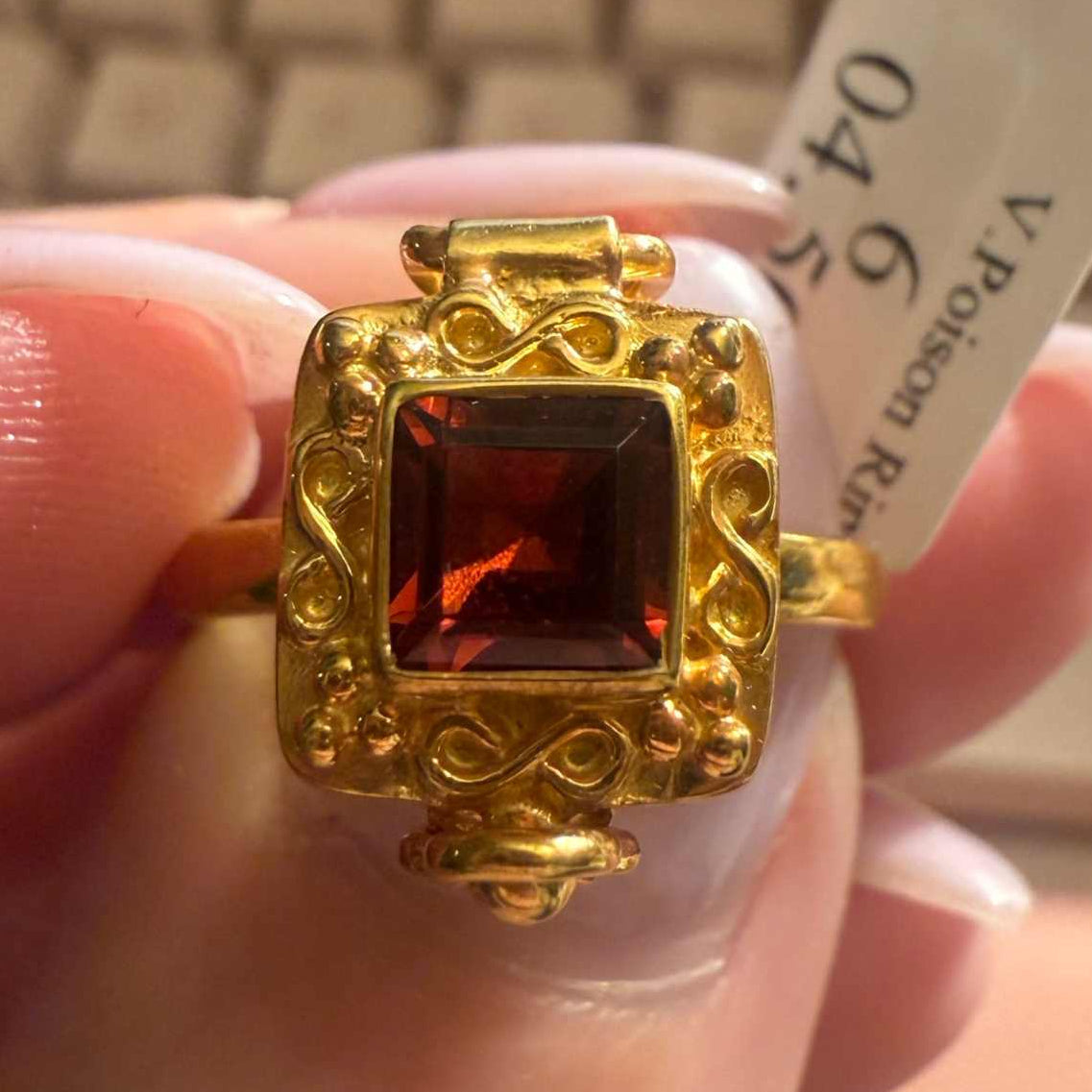 Poison Ring | Sterling Silver & Gold Vermeil Secret Locket Ring | Rings | Wiccan Center