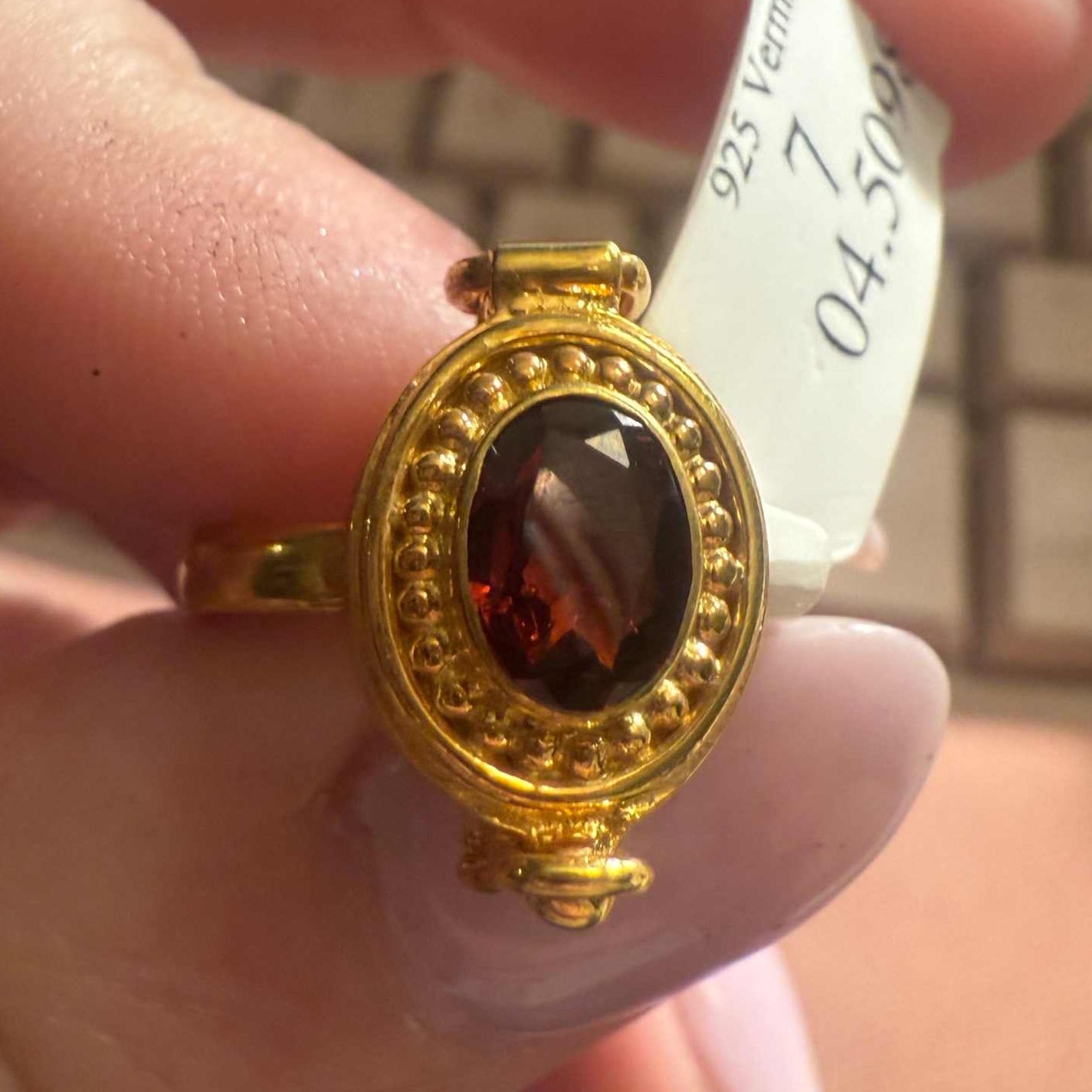 Poison Ring | Sterling Silver & Gold Vermeil Secret Locket Ring | Rings | Wiccan Center