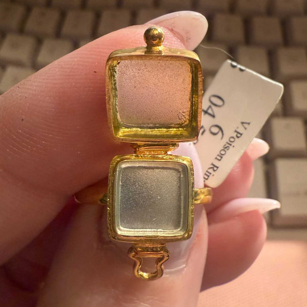 Poison Ring | Sterling Silver & Gold Vermeil Secret Locket Ring | Rings | Wiccan Center