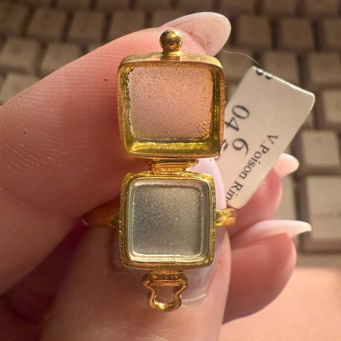 Poison Ring | Sterling Silver & Gold Vermeil Secret Locket Ring | Rings | Wiccan Center