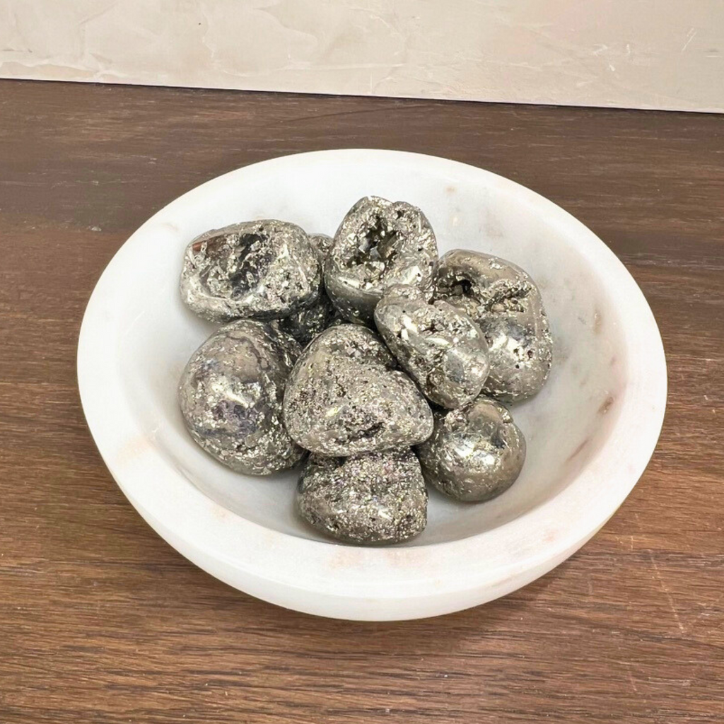 Polished Pyrite Pebbles | Object | Wiccan Center