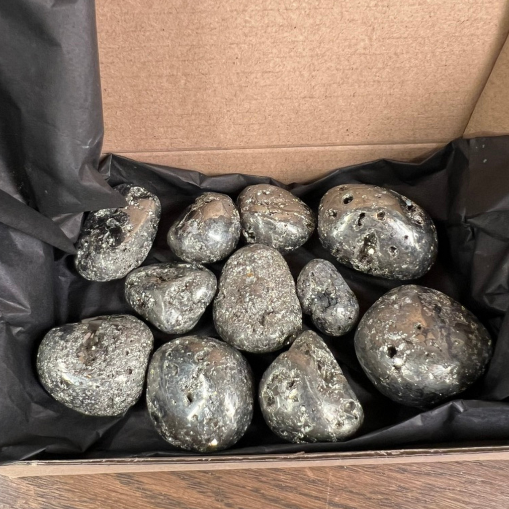 Polished Pyrite Pebbles | Object | Wiccan Center