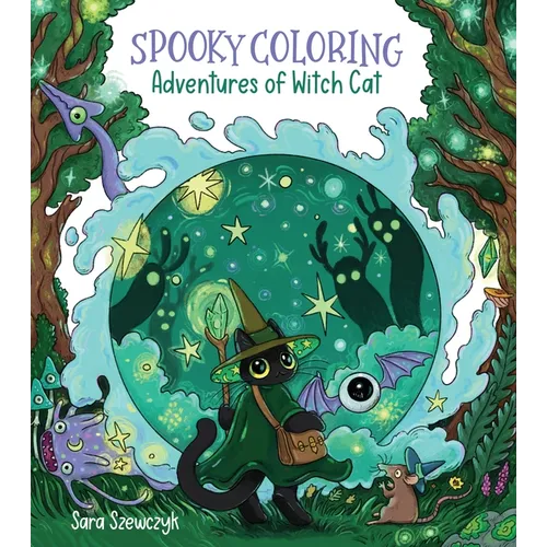 Spooky Coloring: Adventures of Witch Cat - Paperback | Books | Wiccan Center