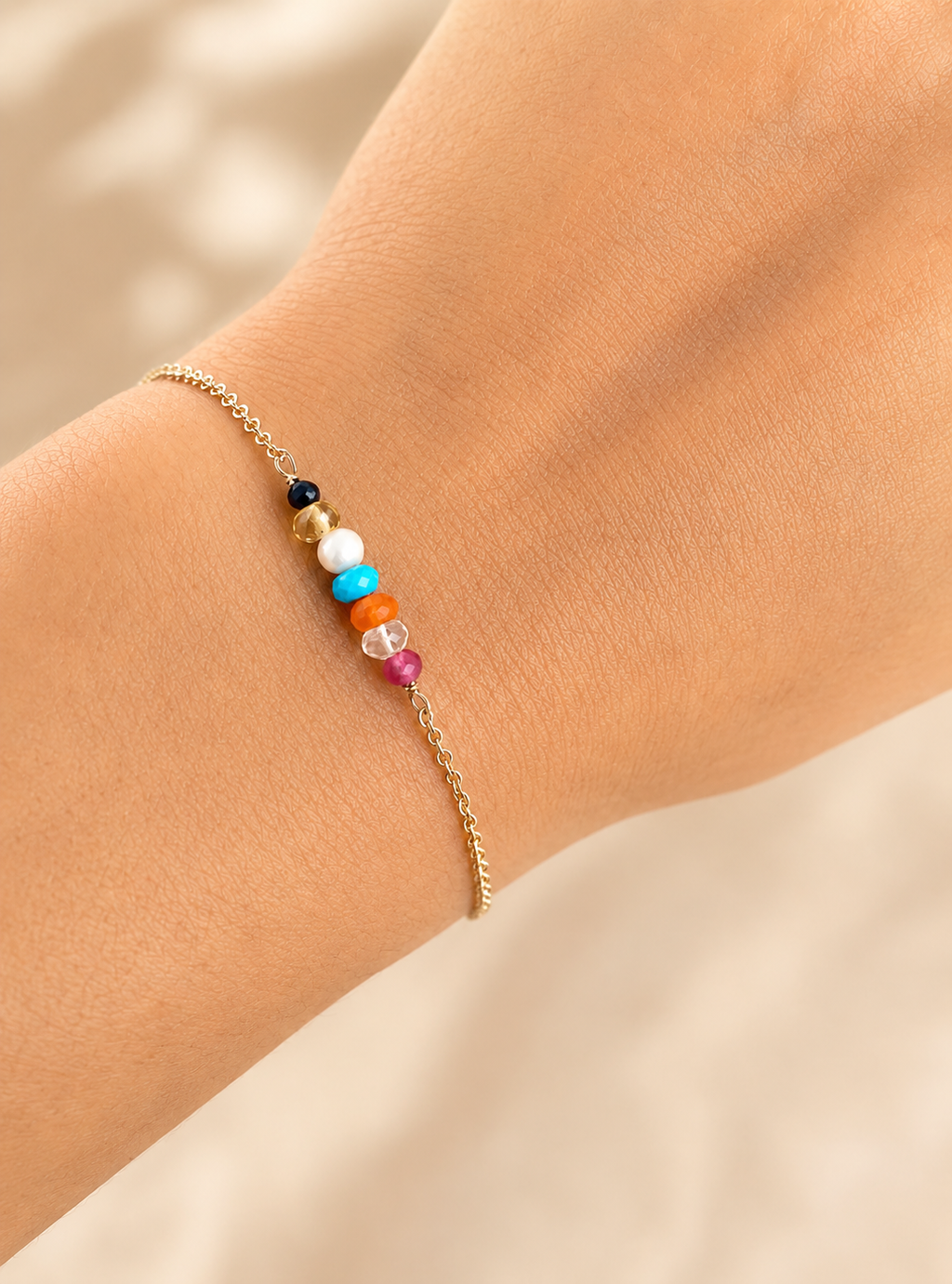 Pregnancy Stones bracelet with Swarovski Clasp