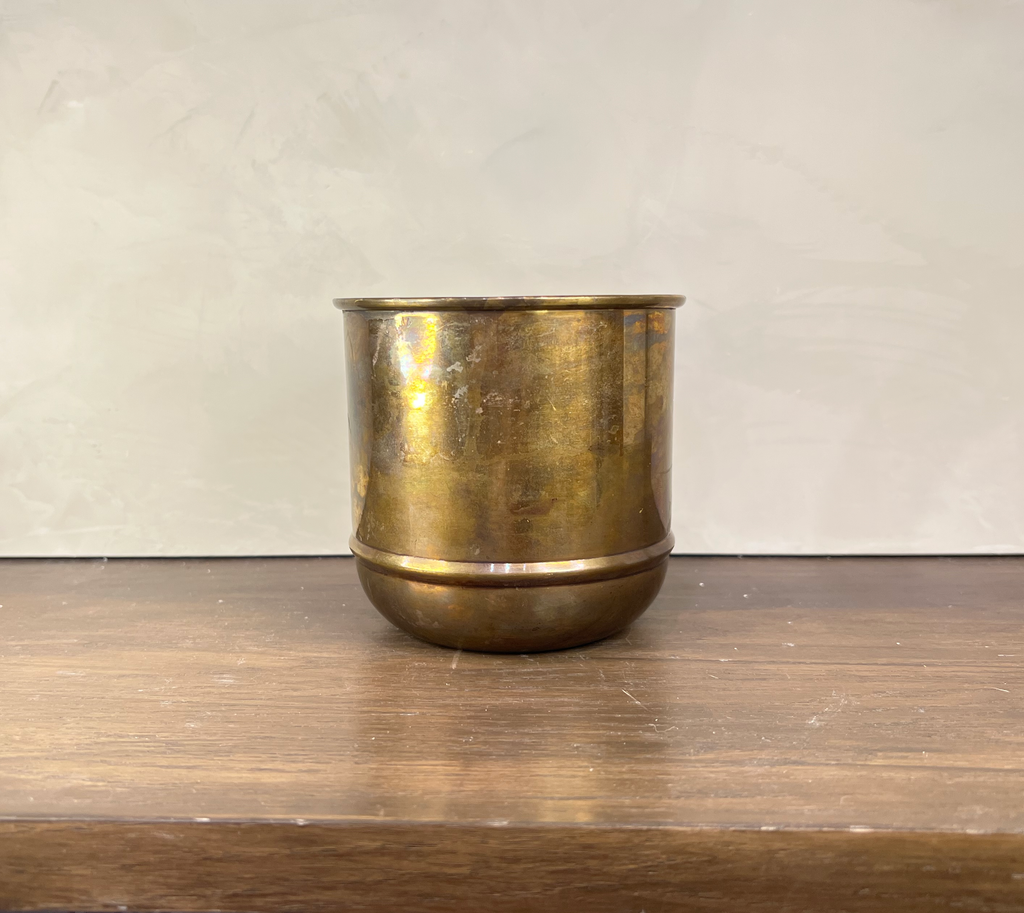 Aged Brass Primrose Pot | Planter | Wiccan Center