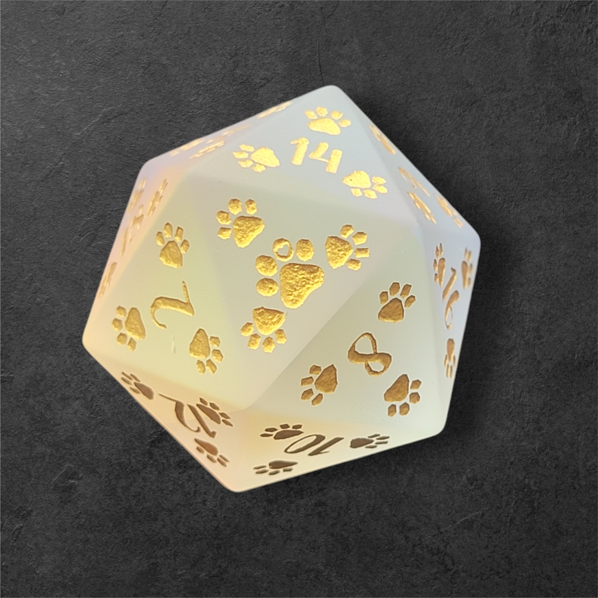 Puppy Paws Frosted Prism 30mm D20 | DICE | Wiccan Center