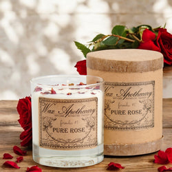 Pure Rose 7 oz Botanical Candle in Scotch Glass | Candle | Wiccan Center