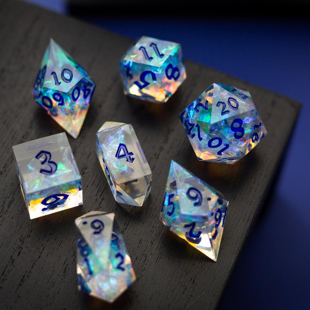 Purple Energy Handmade Resin DND Dice Set | Resin Dice | Wiccan Center