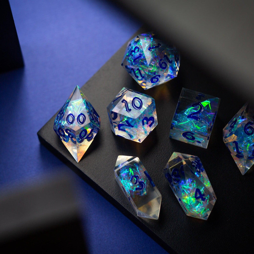 Purple Energy Handmade Resin DND Dice Set | Resin Dice | Wiccan Center