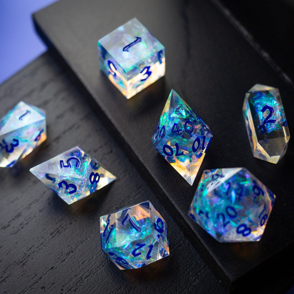 Purple Energy Handmade Resin DND Dice Set | Resin Dice | Wiccan Center