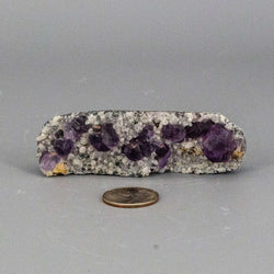 Purple Fluorite Cubes on Calcite "Nubbies" | Clusters | Wiccan Center