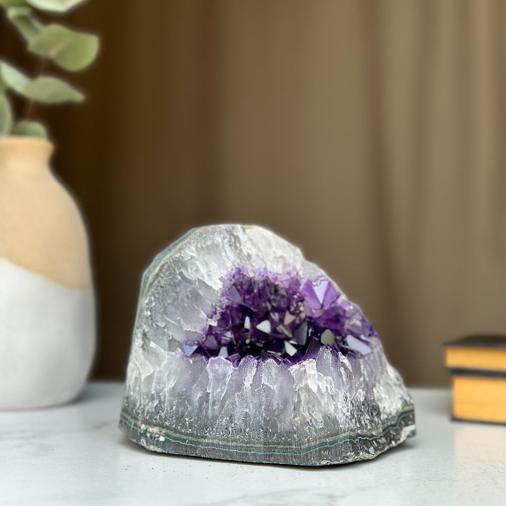 Purple crystal rock, large amethyst cluster for sale | Amethyst Geodes | Wiccan Center