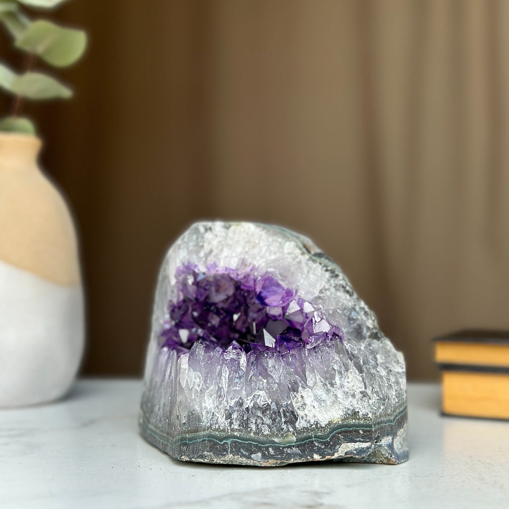 Purple crystal rock, large amethyst cluster for sale | Amethyst Geodes | Wiccan Center
