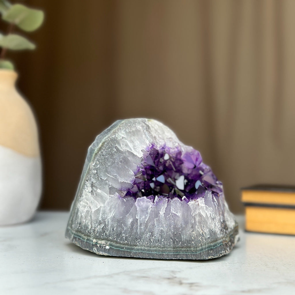 Purple crystal rock, large amethyst cluster for sale | Amethyst Geodes | Wiccan Center