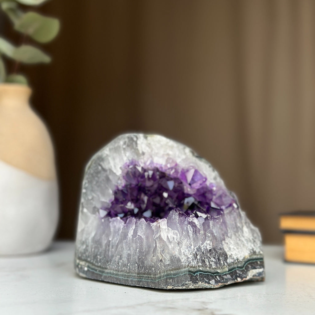 Purple crystal rock, large amethyst cluster for sale | Amethyst Geodes | Wiccan Center