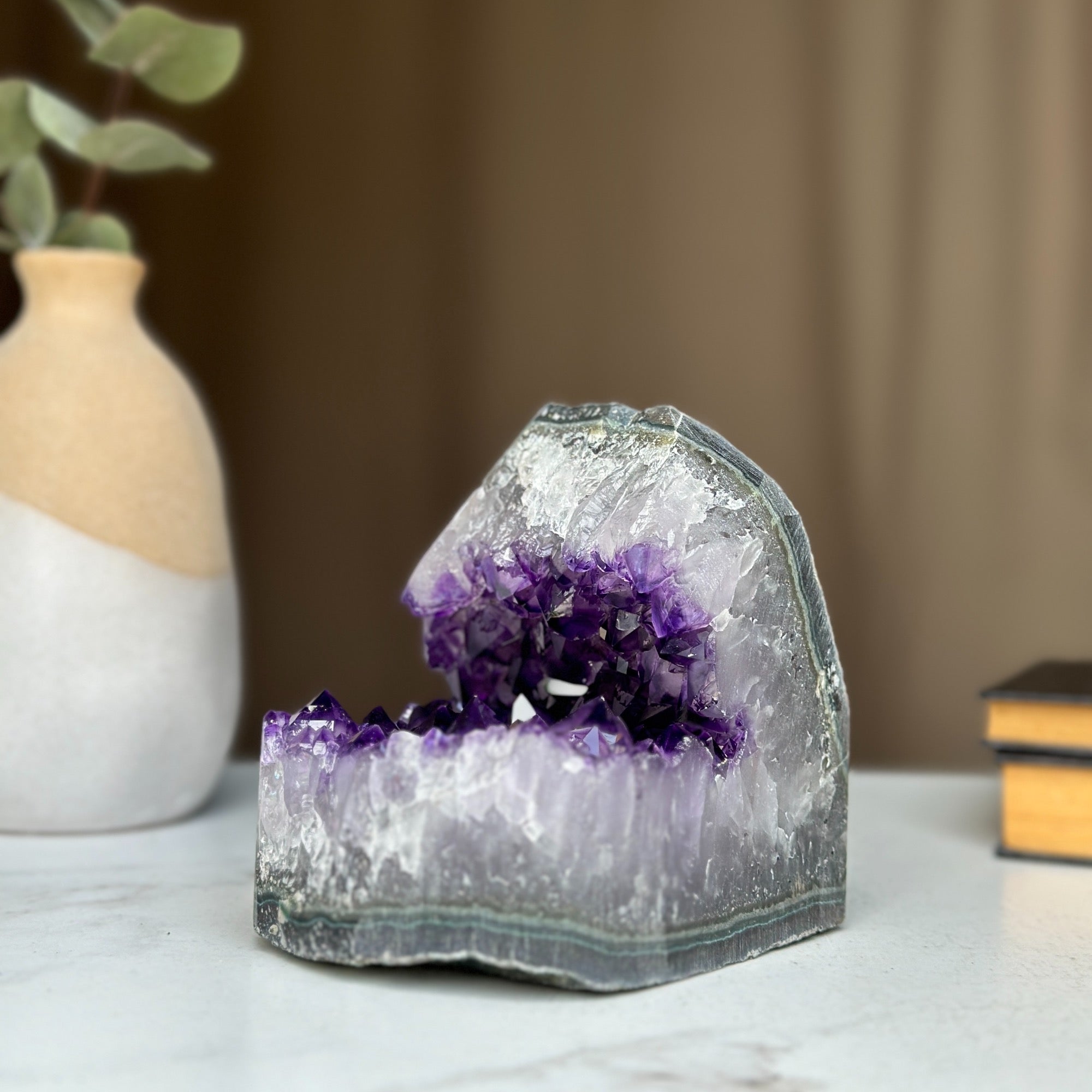 Purple crystal rock, large amethyst cluster for sale | Amethyst Geodes | Wiccan Center