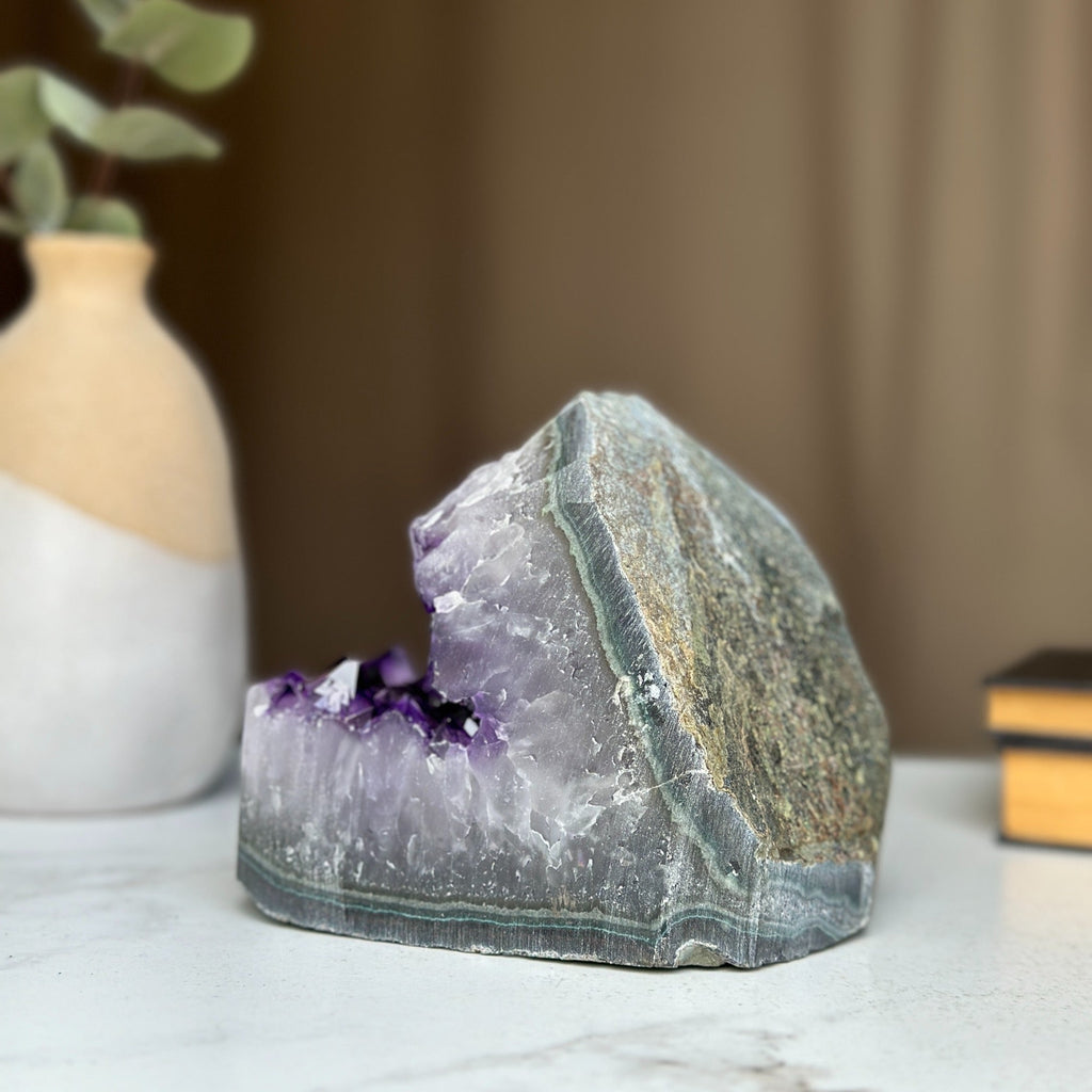 Purple crystal rock, large amethyst cluster for sale | Amethyst Geodes | Wiccan Center