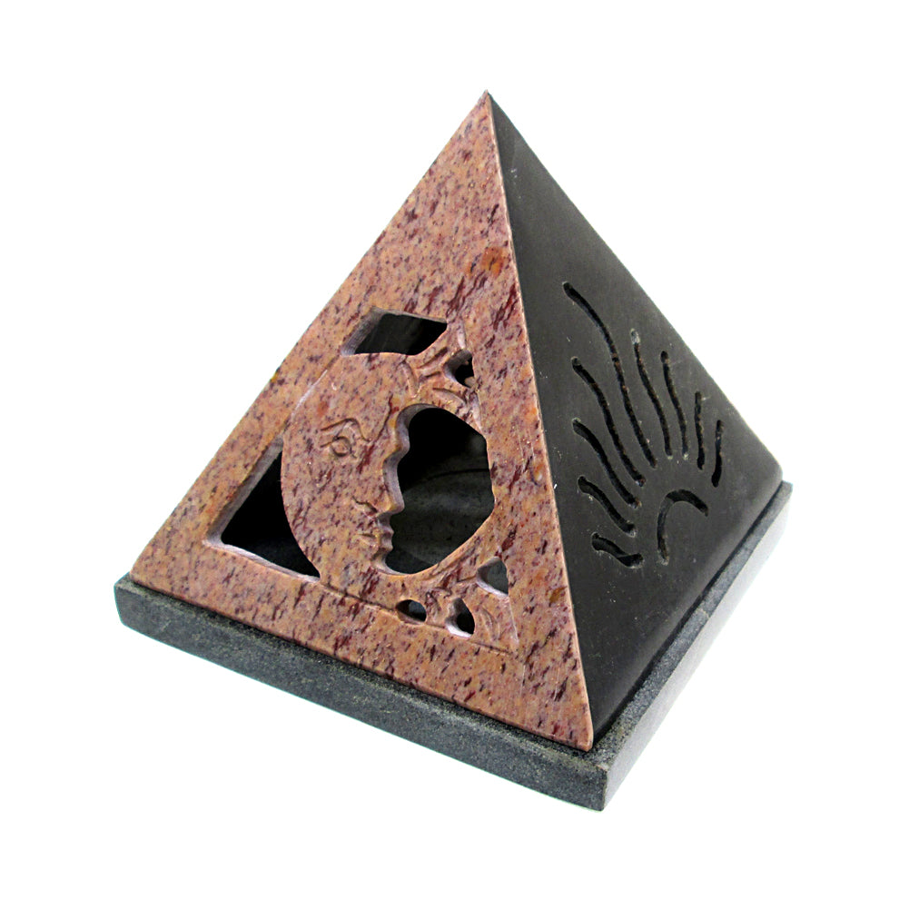 Sun & Moon Pyramid Cone Burner | Incense Burner | Wiccan Center