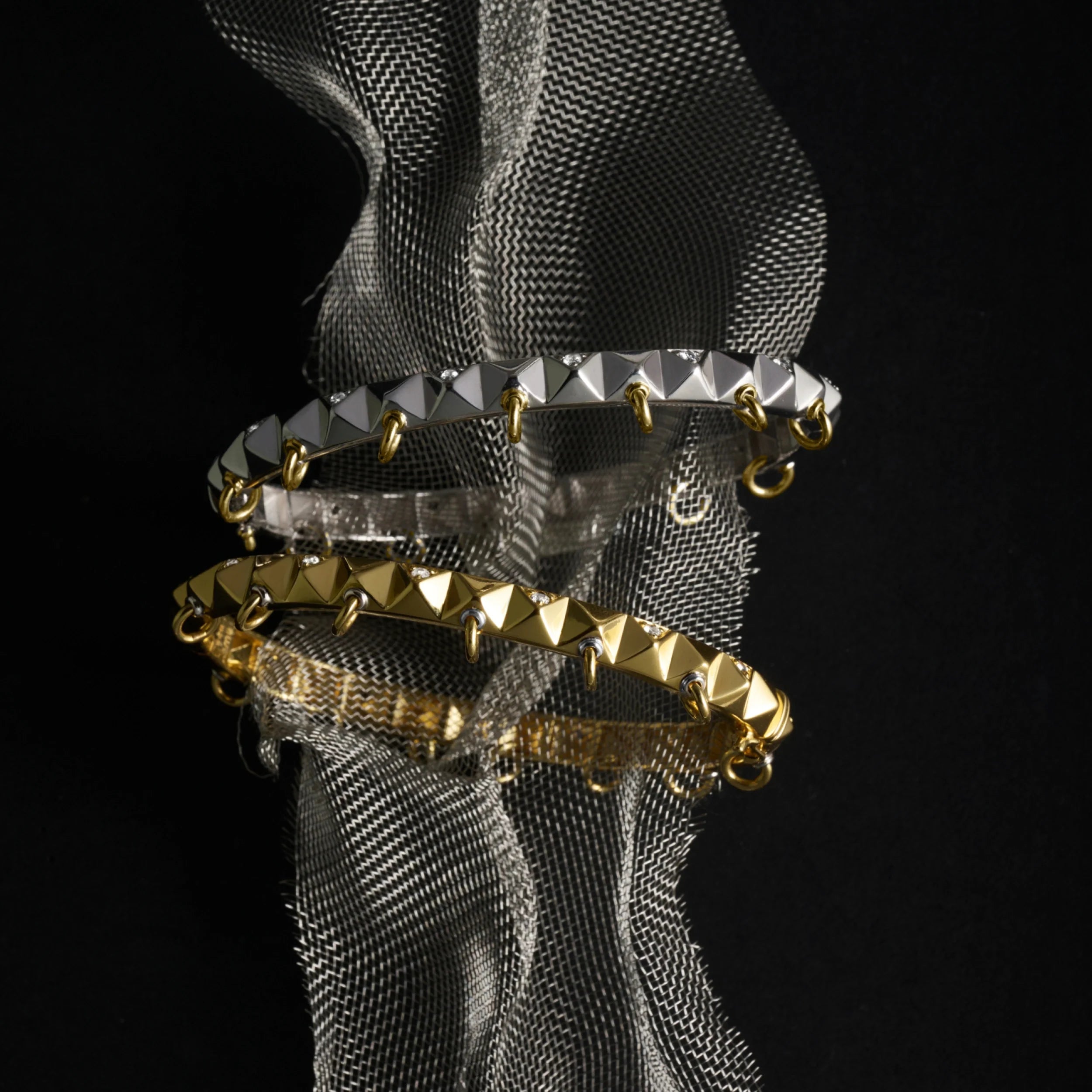 Sapphire Armor Hinge Cuff
