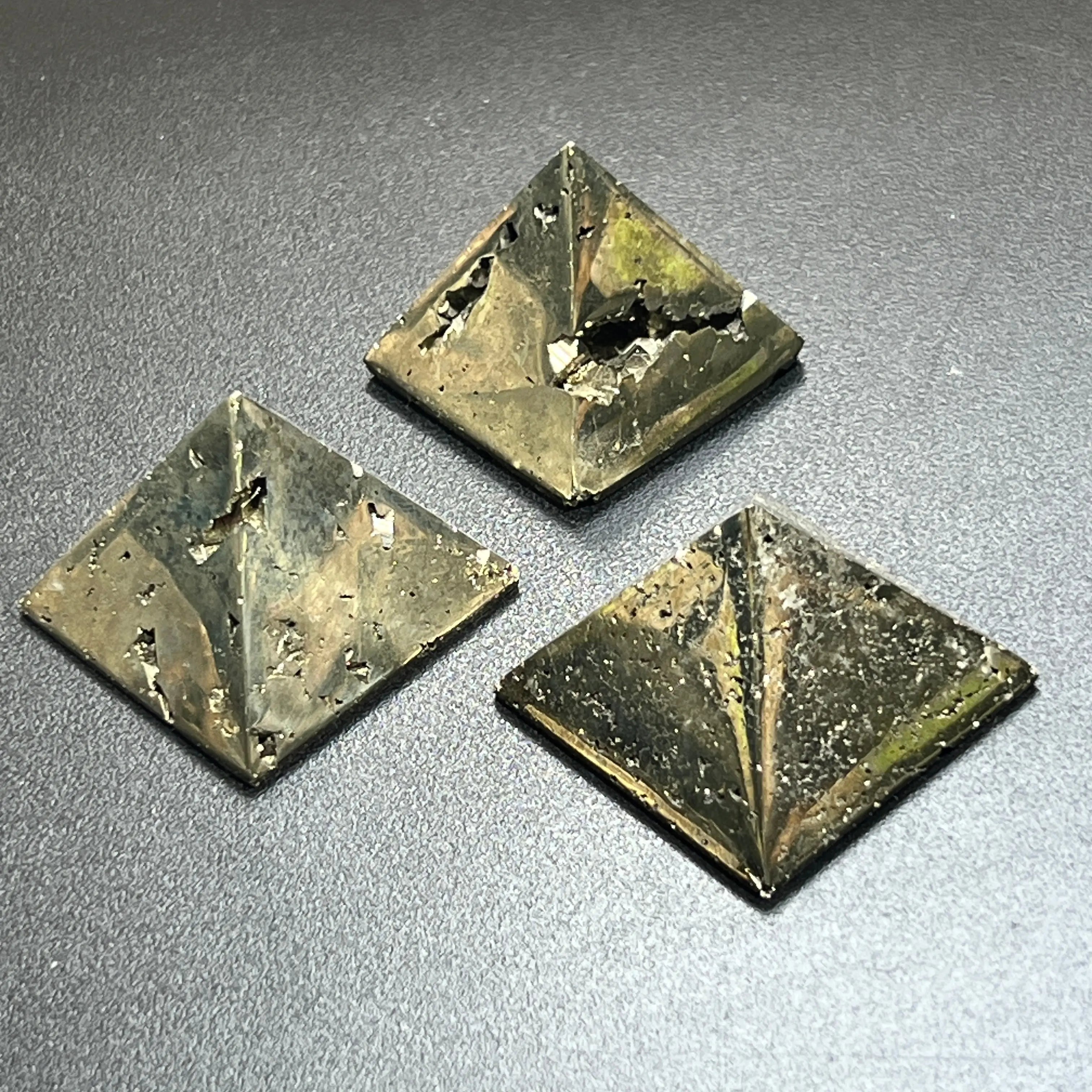 Iron Pyrite Pyramid Crystal Druzy Carving Polished Fools Gold | Home & Living > Home Decor > Home Accents > Rocks & Geodes | Wiccan Center