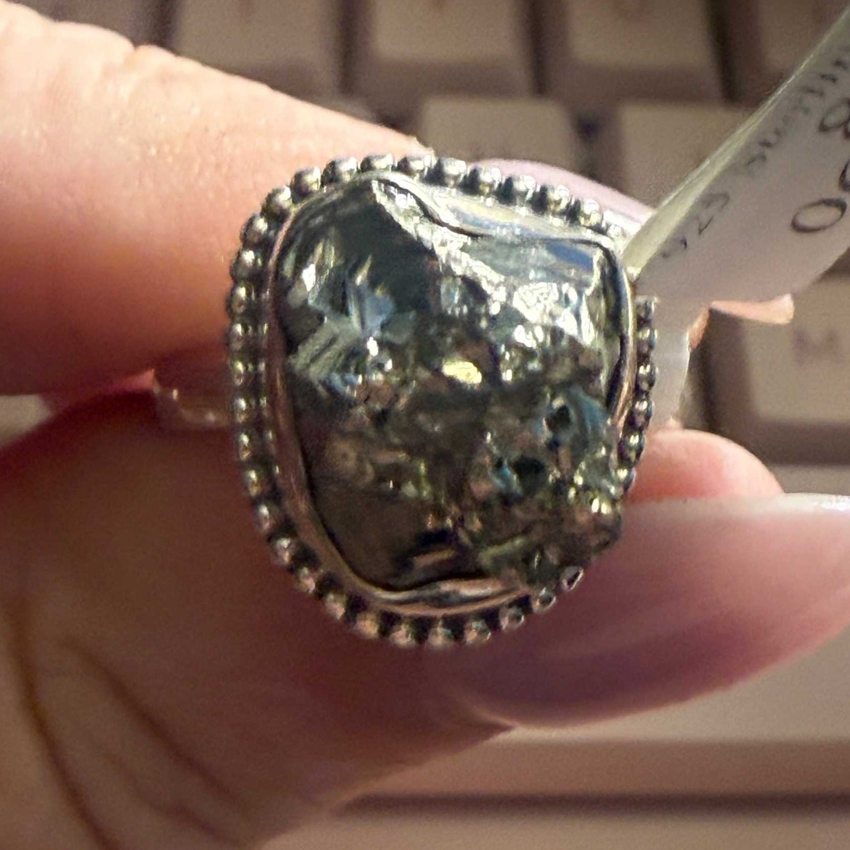 Rough Pyrite Ring | Sterling Silver | Rings | Wiccan Center