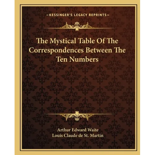 The Mystical Table Of The Correspondences Between The Ten Numbers - Paperback | Books | Wiccan Center