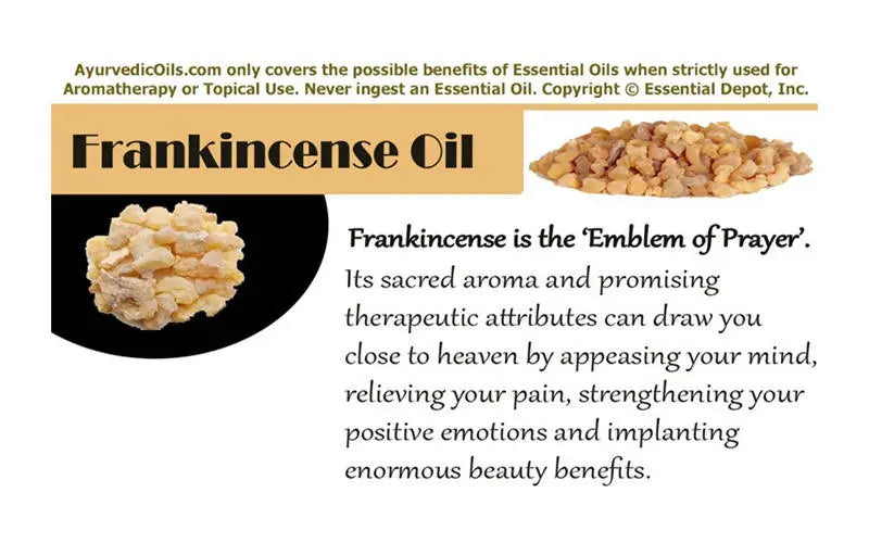 Tamas Pure Ayurveda 100% Organic Frankincense Essential Oil - USDA Certified Organic | Tamas Ayurveda | Wiccan Center