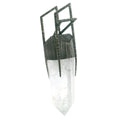 Quartz Crystal Point Pendant in Lantern Bezel Set Oxidized 925 Sterling Silver & H Bridge Bail Design - Organic Shape | Gemstone Jewelry > Pendants | Wiccan Center