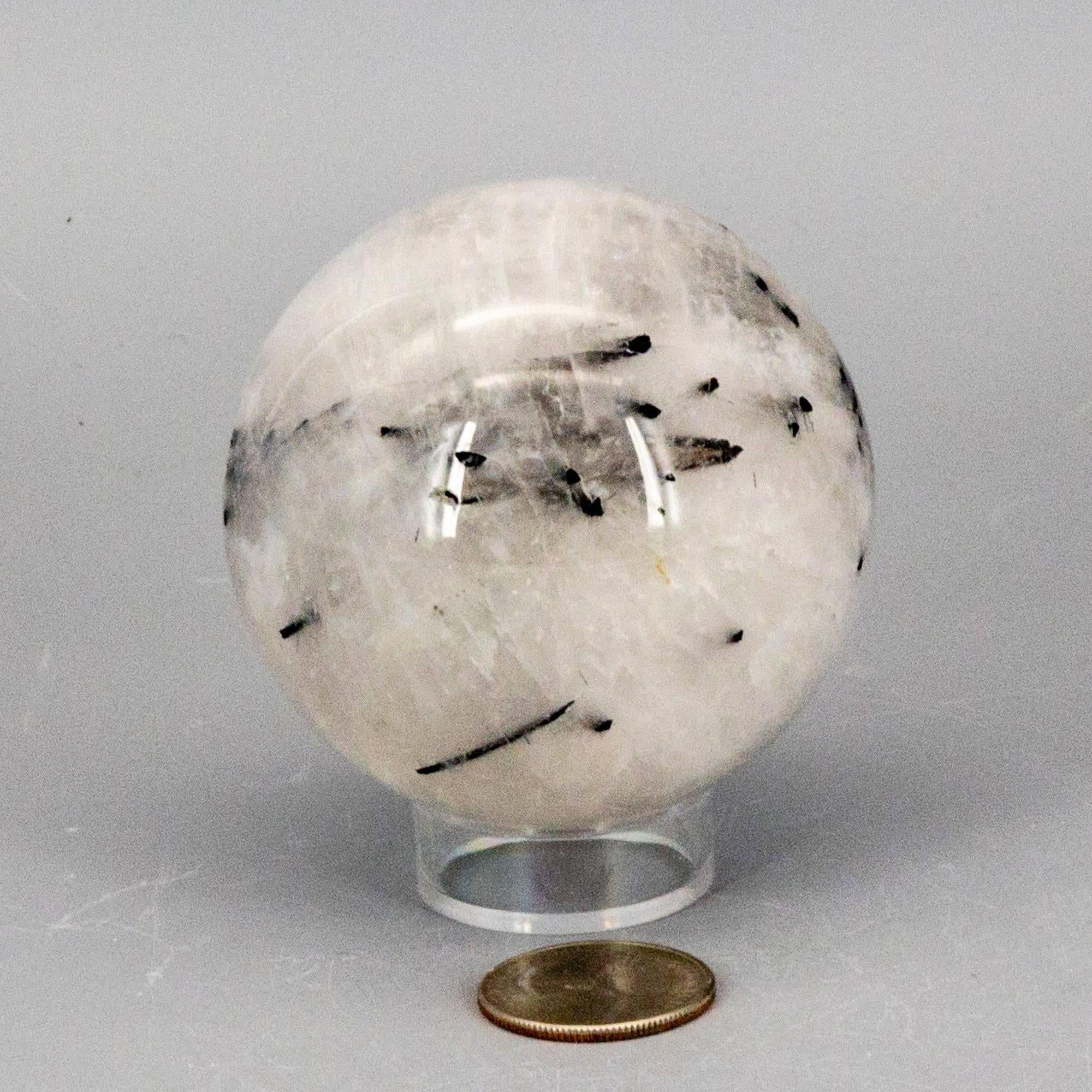 Quartz w/t Black Tourmaline Inclusions 68MM