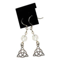 Quartz Triquetra Earrings | Earring | Wiccan Center