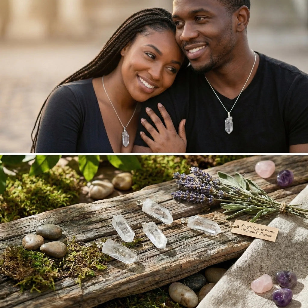 Raw Quartz Crystal Pendant Rough Clear Point (Silver Bail) | Jewelry > Necklaces > Crystal Necklaces | Wiccan Center