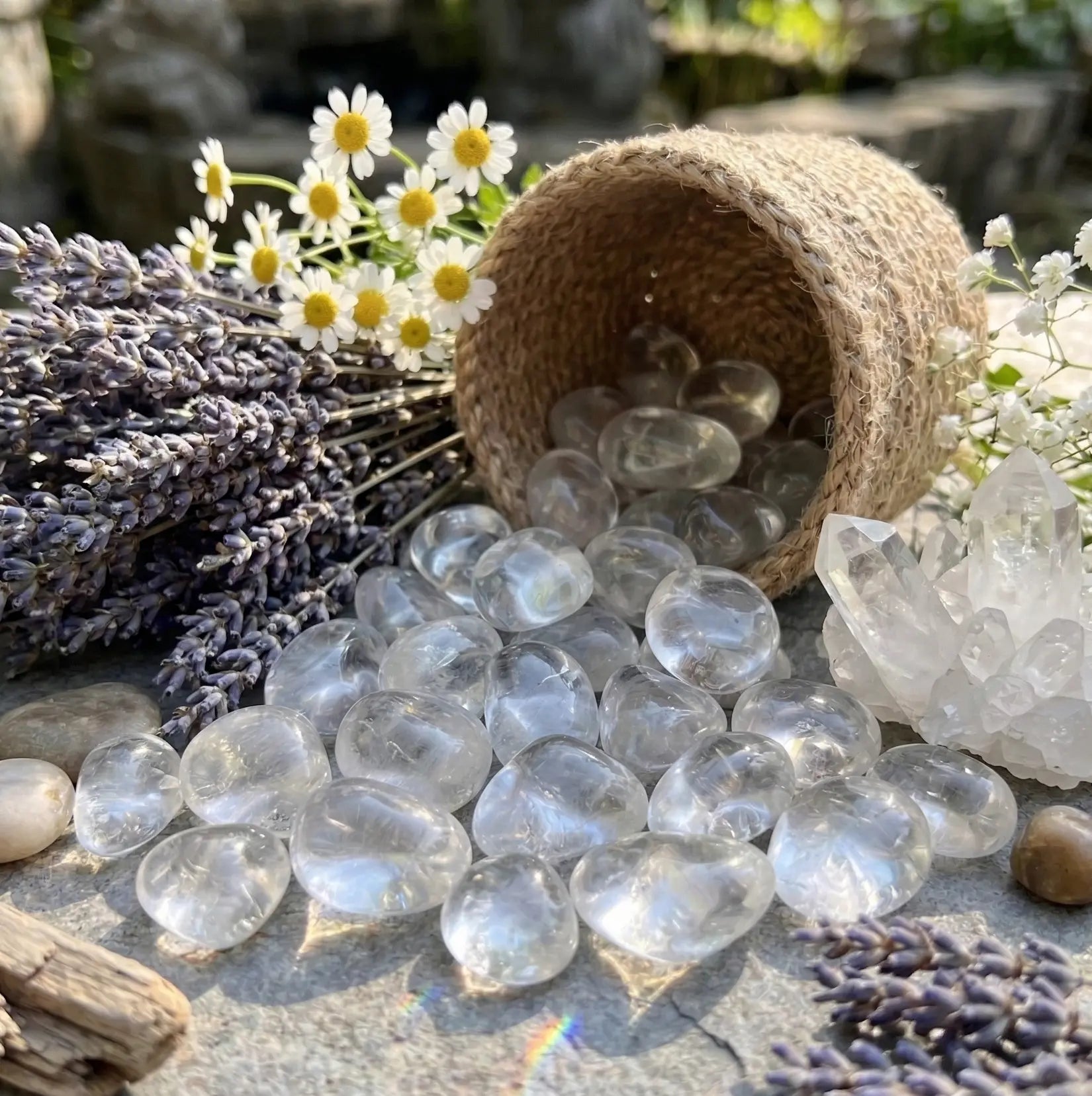 Clear Quartz Crystal Tumbled Stones (By The Piece or Pound) | Home & Living > Home Decor > Home Accents > Rocks & Geodes | Wiccan Center