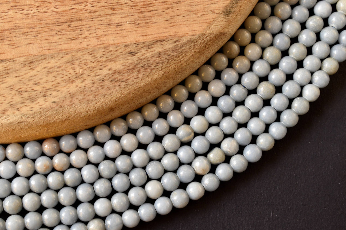Angelite Beads, Natural Crystal Round Beads 4mm to 12mm | | Wiccan Center