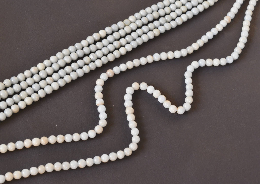 Angelite Beads, Natural Crystal Round Beads 4mm to 12mm | | Wiccan Center