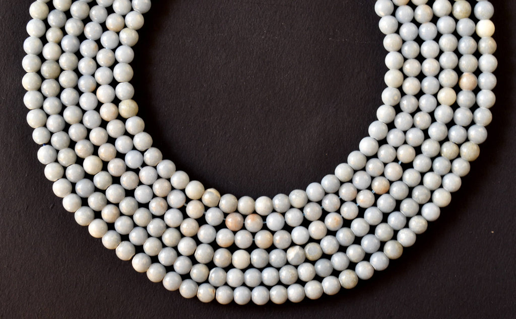 Angelite Beads, Natural Crystal Round Beads 4mm to 12mm | | Wiccan Center