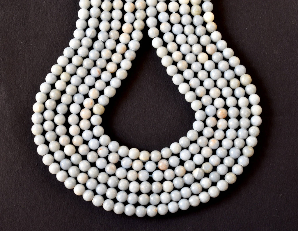 Angelite Beads, Natural Crystal Round Beads 4mm to 12mm | | Wiccan Center