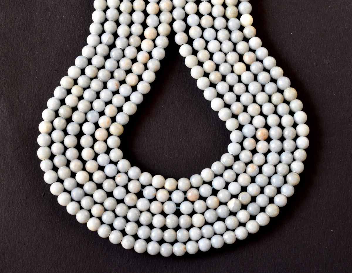 Angelite Beads, Natural Crystal Round Beads 4mm to 12mm | | Wiccan Center