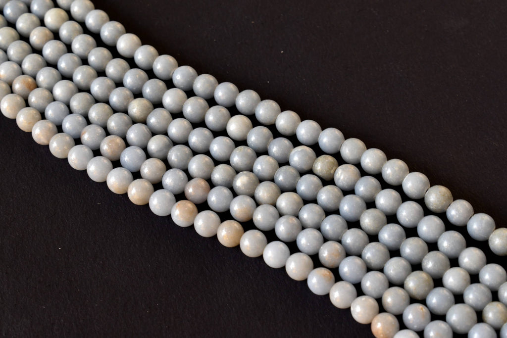 Angelite Beads, Natural Crystal Round Beads 4mm to 12mm | | Wiccan Center