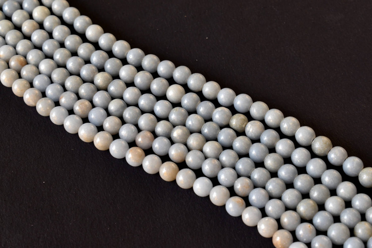 Angelite Beads, Natural Crystal Round Beads 4mm to 12mm | | Wiccan Center