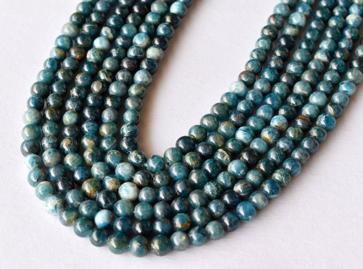 Apatite Beads, Natural Crystal Round Beads 4mm to 10mm. | Beads | Wiccan Center